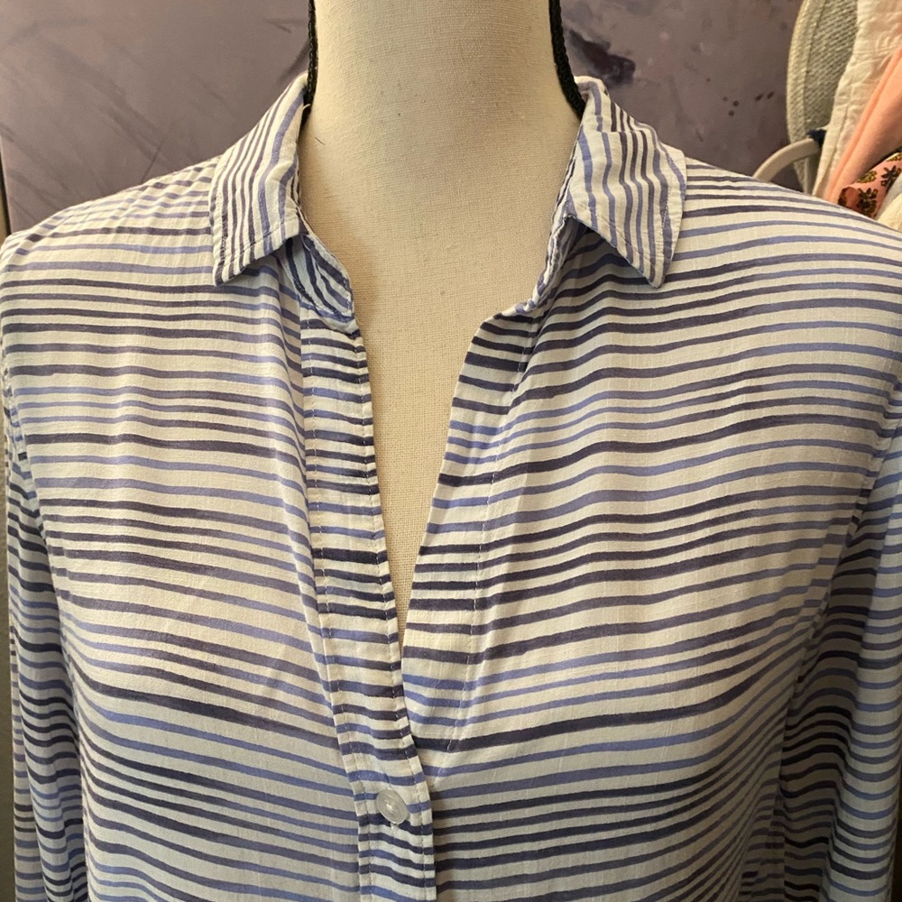 3/$30! Cloth and Stone Striped Button Up - Picture 3 of 7